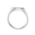 White Step Cut Lab Diamond White Gold Signet Ring, Diamonds - By tf, tomfoolery