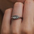 White Step Cut Lab Diamond White Gold Signet Ring, Diamonds - By tf, tomfoolery