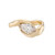 Wrap Marquise Champagne Molten Ring, Thessa - By tf, tomfoolery