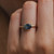 SOLO Oval East-West Teal Sapphire Ring, Infinite - By - tf, tomfoolery