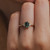 TRIO Octagon Green Sapphire & Diamond Ring, Infinite - By tf, tomfoolery