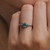 Cluster Mint Teal Sapphire & Diamond Ring, Infinite - By tf, tomfoolery