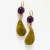 Glass Teardrop Bicolour Earrings Purple Green, Loulou de la Falaise, tomfoolery