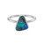 Irregular Triangular Boulder Opal Ring, OPAL, tomfoolery