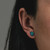 Large Silver Oval Opal Studs, OPAL, tomfoolery
