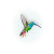 Emerald Chin Hummingbird Brooch, Trovelore, Tomfoolery London