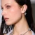 Escher Striated Crystal Ear Cuff, Vesper Obscura, tomfoolery