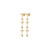 N° 588 Gold & Crystal Short Drop Earrings White Crystal, Marie Laure Chamorel, tomfoolery