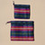 Pouch Set in Blue, Pink & Red, Market, tomfoolery