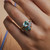 One-Of-A-Kind Teal Tanzanite & Sapphire Tiara Ring, Ceremonial - By tf, tomfoolery