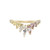 One-Of-A-Kind Sunshine Pink & Yellow Ombre Diamond Tiara Ring, Ceremonial - By tf, tomfoolery