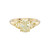 TRIO Natural Cushion Yellow Diamond Three Stone Ring, Infinite - By tf, tomfoolery
