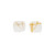 Square Silver & Gold Textured Asymmetric Studs, Eva Stone, tomfoolery