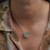 Square Silver & Gold Textured Asymmetric Pendant, Eva Stone, tomfoolery