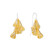 Abstract Ginkgo Leaf Silver & Gold Drop Earrings, Eva Stone, tomfoolery