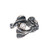 Abstract Ginkgo Leaf White Sapphire & Silver Ring, Eva Stone, tomfoolery