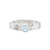 Blue Topaz Abstract Feather Silver Ring, Eva Stone, tomfoolery