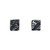 Chisel Textured Silver Square Studs, Eva Stone, tomfoolery