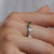 Emerald Faceted Silver & Gold Ring, Eva Stone, tomfoolery