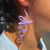 Mini Zig Drop Earrings in Fire Red, Samuel Coraux, tomfoolery