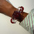 Thin Nudo Lucite Bangle Clear Red, CHOFA, tomfoolery