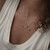 Oblique Blue Sapphire & Rose Quartz T-Bar, metier by tomfoolery, tomfoolery
