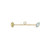 Oblique Lemon Quartz & Aquamarine T-Bar, metier by tomfoolery, tomfoolery