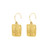 Palm Brass Earrings, Nagle and Sisters, tomfoolery