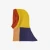Mismatch Colour Block Knit Hood in Golden Stone Blue, VERLOOP, tomfoolery