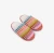 Knitted Fleece-Lined Mosaic Slide Slippers in Rust Lilac, VERLOOP, tomfoolery