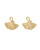Gold Ginkgo Studs, Michael Michaud, tomfoolery