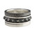 Silver and Oxidised Silver Spinke Spinning Ring