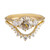 Anna Sheffield, Hazeline 14ct Yellow Gold Three Stone Champagne & White Diamond Ring, Tomfoolery
