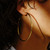 Tomfoolery, Extra Large Gold Plated Silver Hoop, Tf Hoops