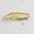 n+a New York, Flat Band Scattered 14ct Yellow Gold Ring, Tomfoolery