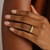 Muse by tomfoolery, 18ct Yellow Gold Hexagon Five Diamond Ring, tomfoolery 