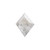 White Rhombus Rose Cut Diamond
