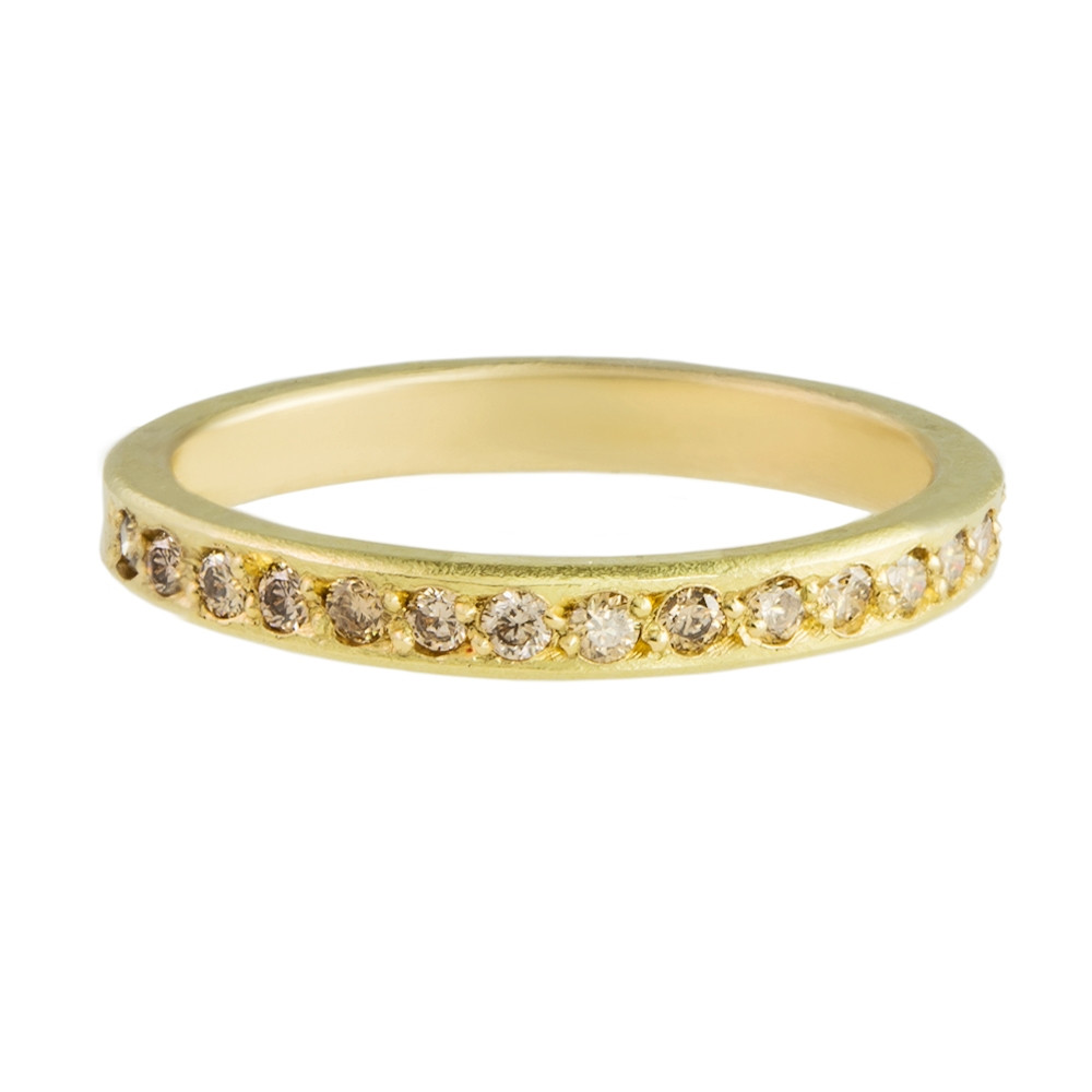 Tomfoolery; 18ct Yellow Gold With Champagne Diamonds Half Eternity Ring, Shimara Carlow