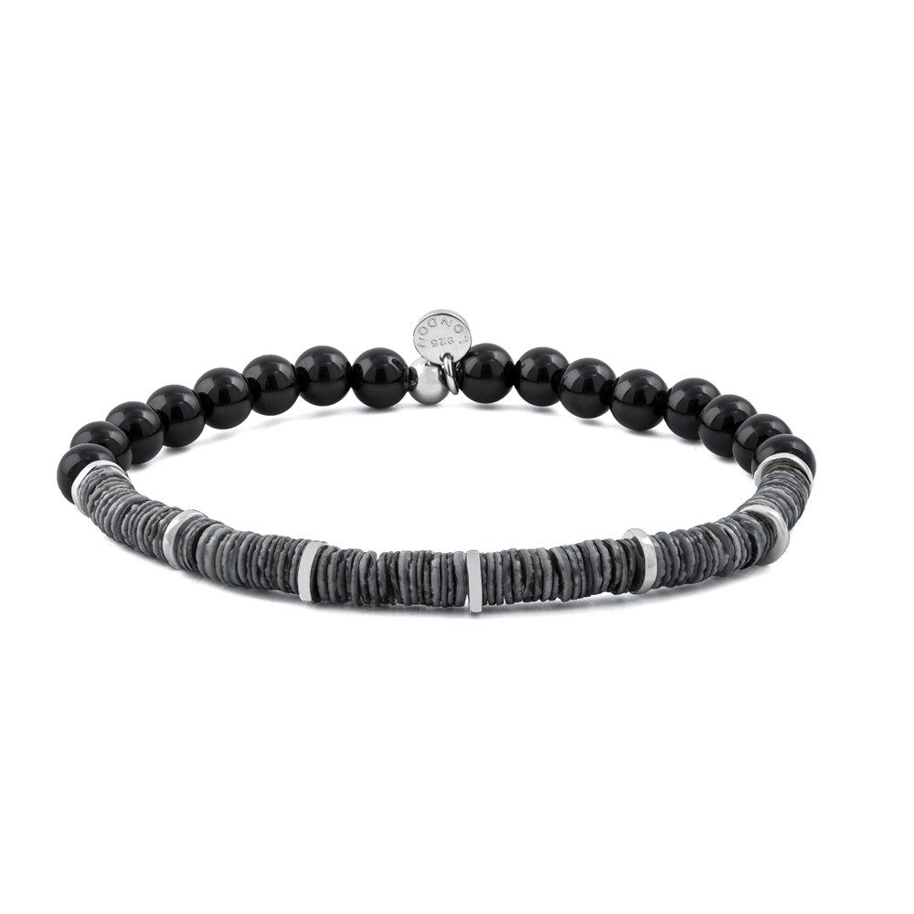 Tateossian, 'Abyss' Shell & Onyx Bracelet, Tomfoolery