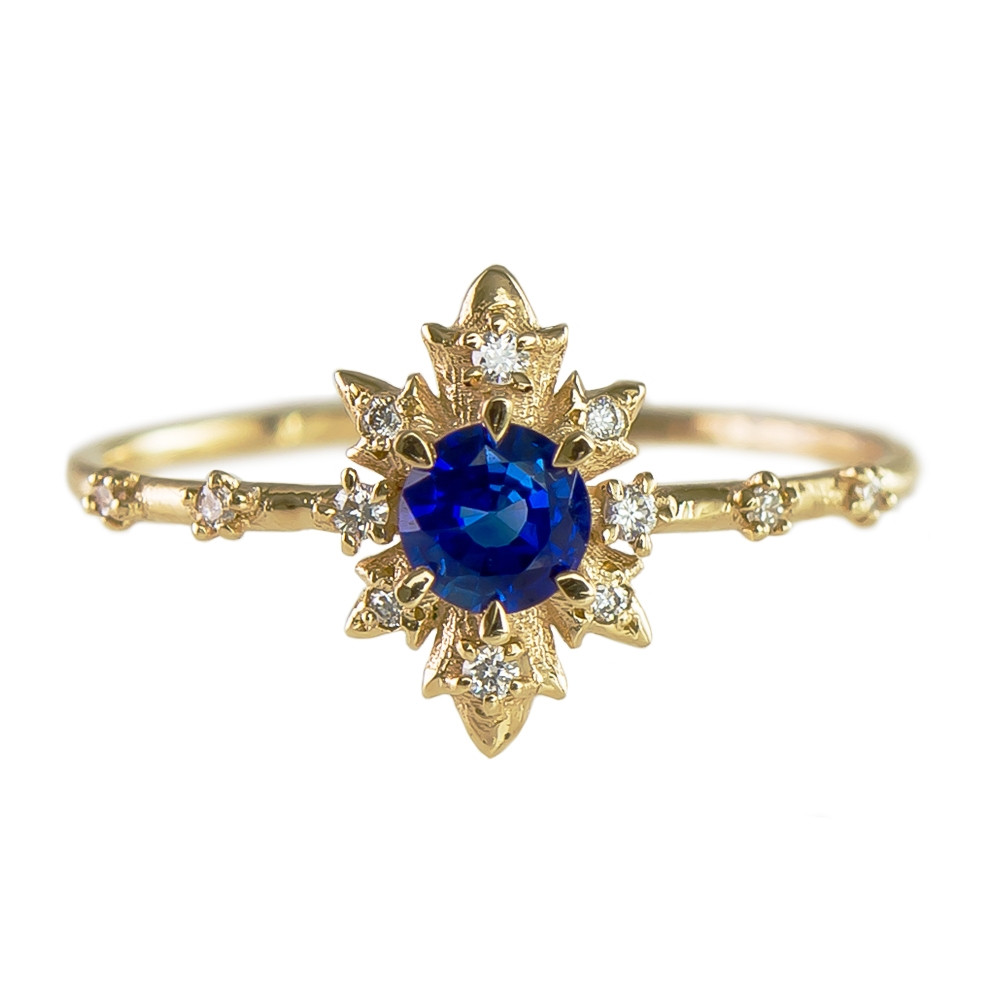 Sofia Zakia, Sapphire & Diamond Termina Ring, Tomfoolery