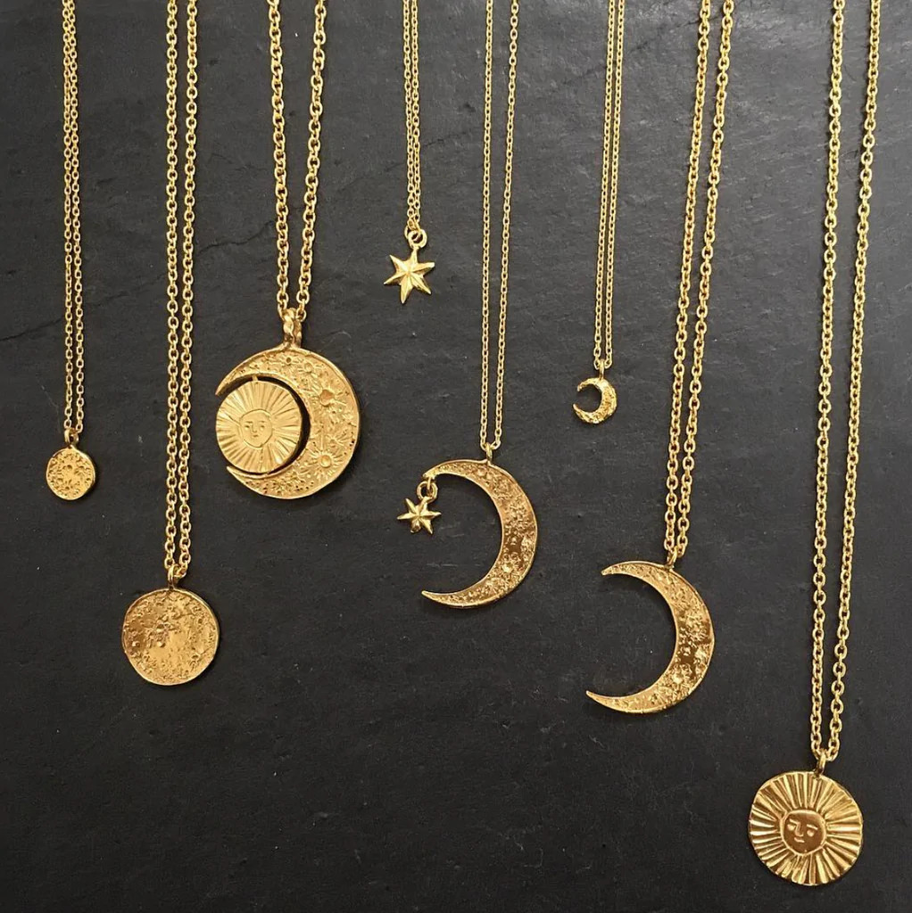 Mini Moon Necklace, Momocreatura, tomfoolery