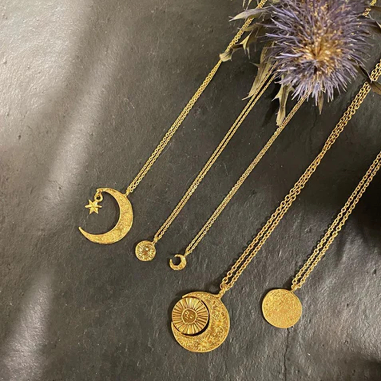 Mini Moon Necklace, Momocreatura, tomfoolery