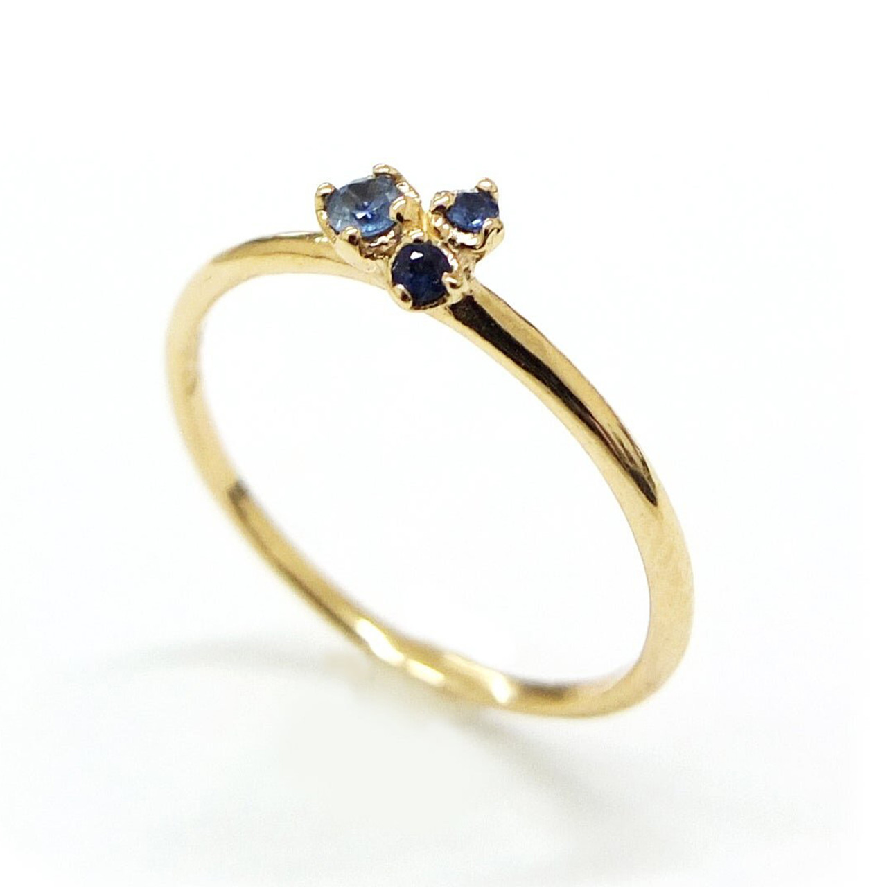 n+a New York, Blue Sapphire Three Buds Ring, Tomfoolery