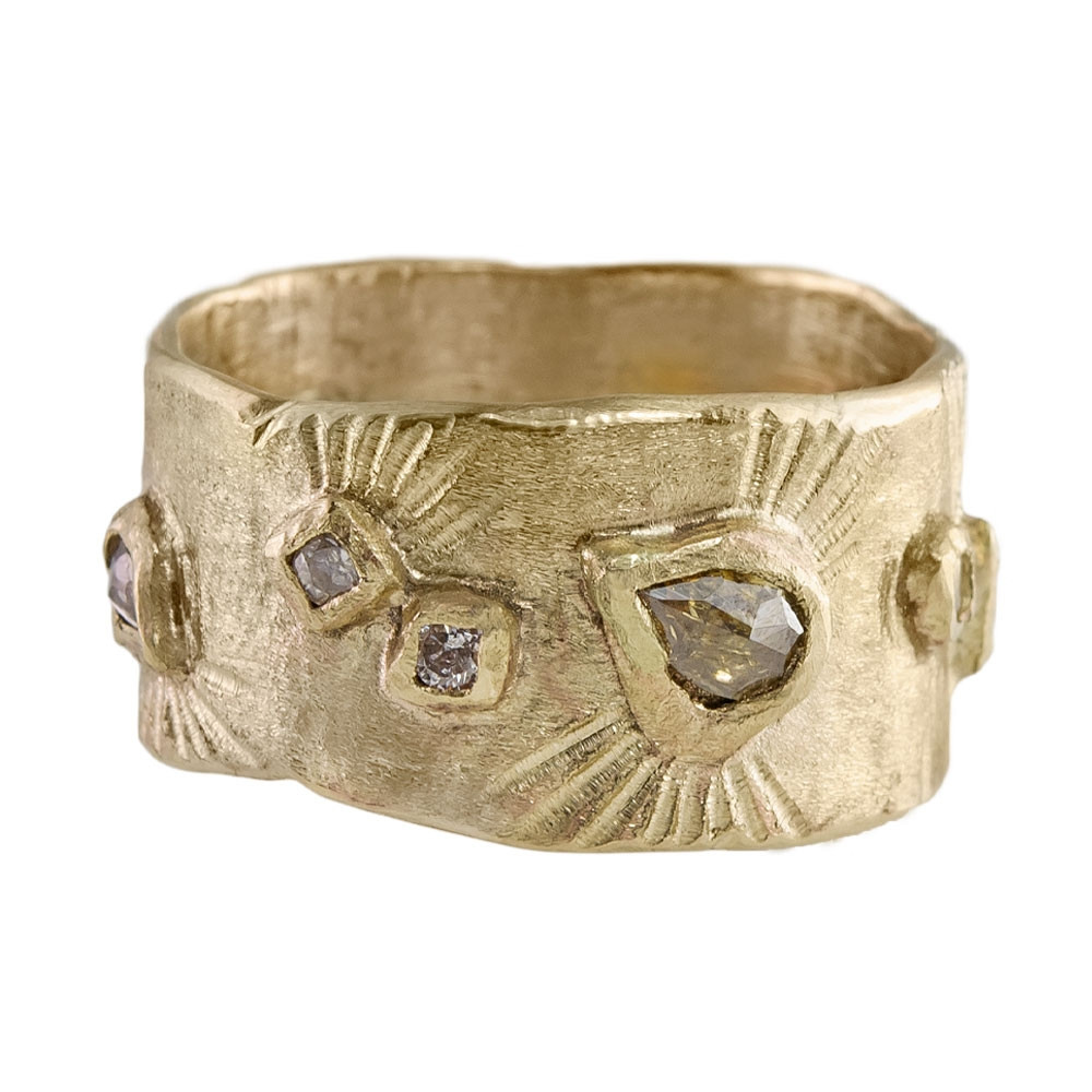 Tomfoolery, 'The Stars We Saw in Paris' 14 carat gold & diamond ring, Franny E