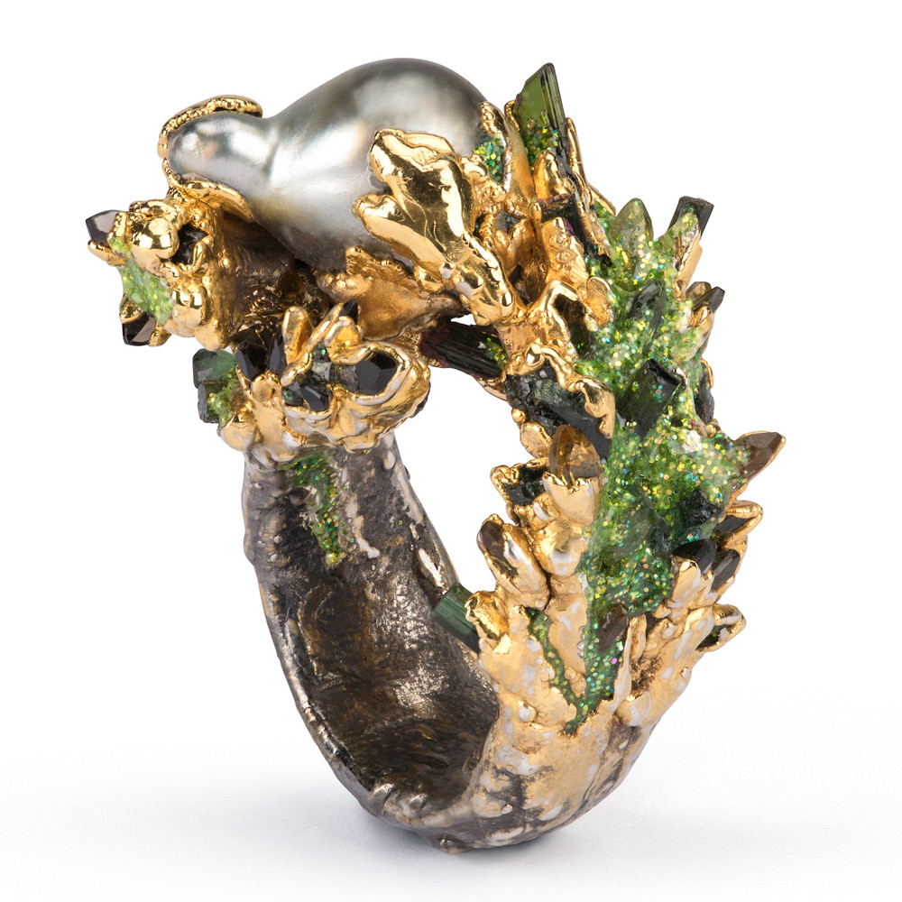 Maud Traon, Thailand Pearl & Silver Ring, Tomfoolery