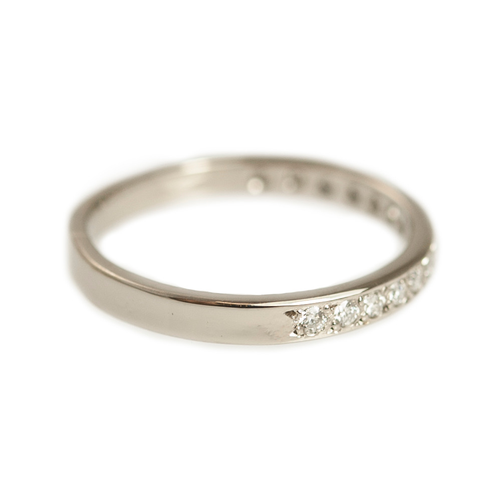 Tomfoolery; 18ct White Gold & Pave Diamond Half Eternity Ring, Shimara Carlow