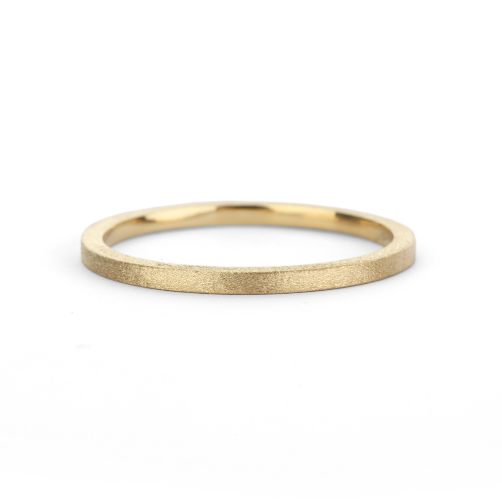 Shimell & Madden, 18ct Yellow Gold Slim Square Band, Tomfoolery