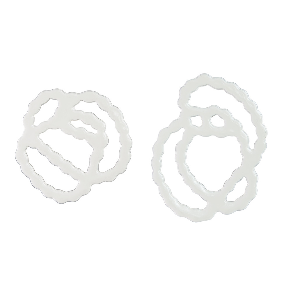 tomfoolery: Asymmetric Pearl Strands Sketch Earrings by Ashley Buchanan