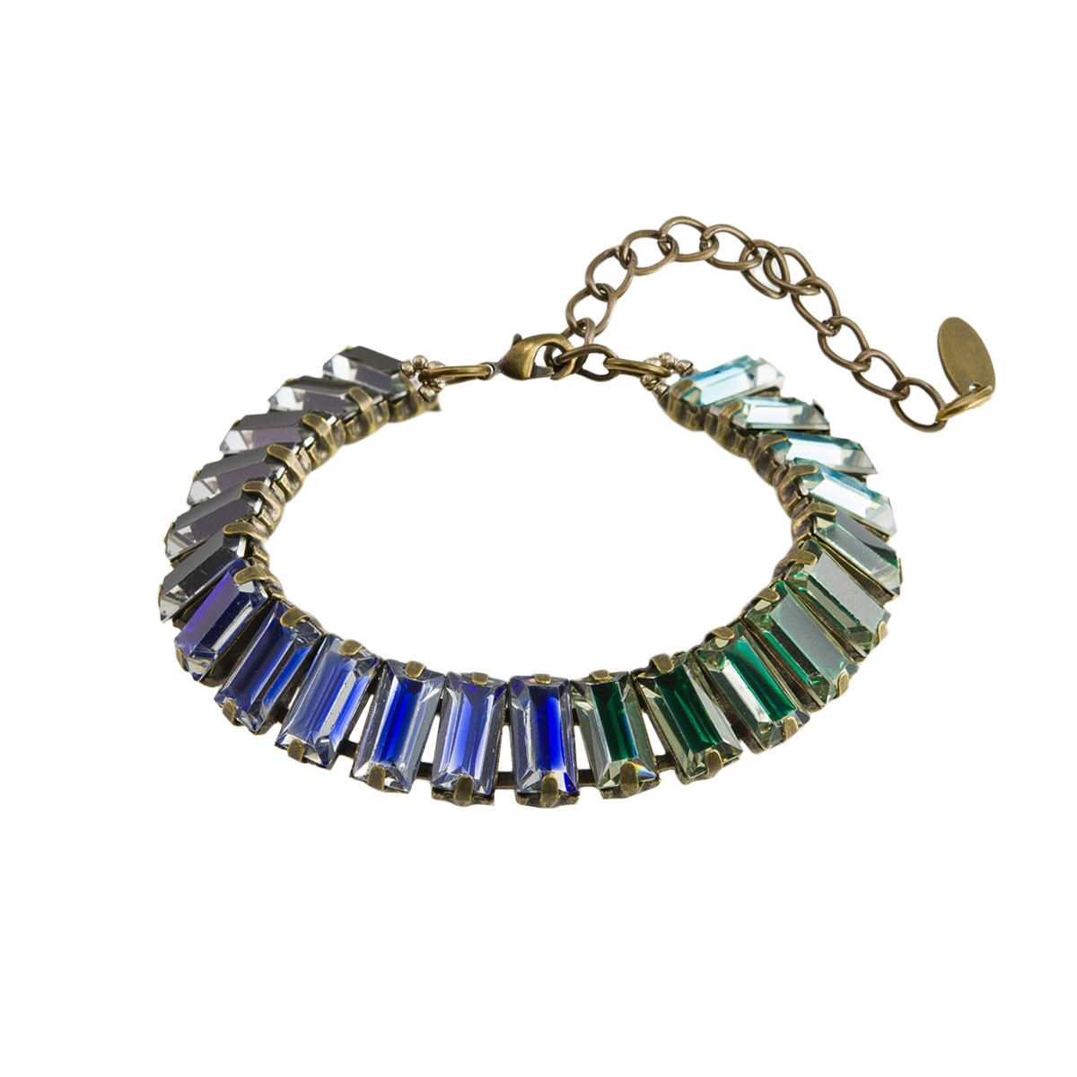 TataBorello, Blue & Green Single Lucia Bracelet, Tomfoolery