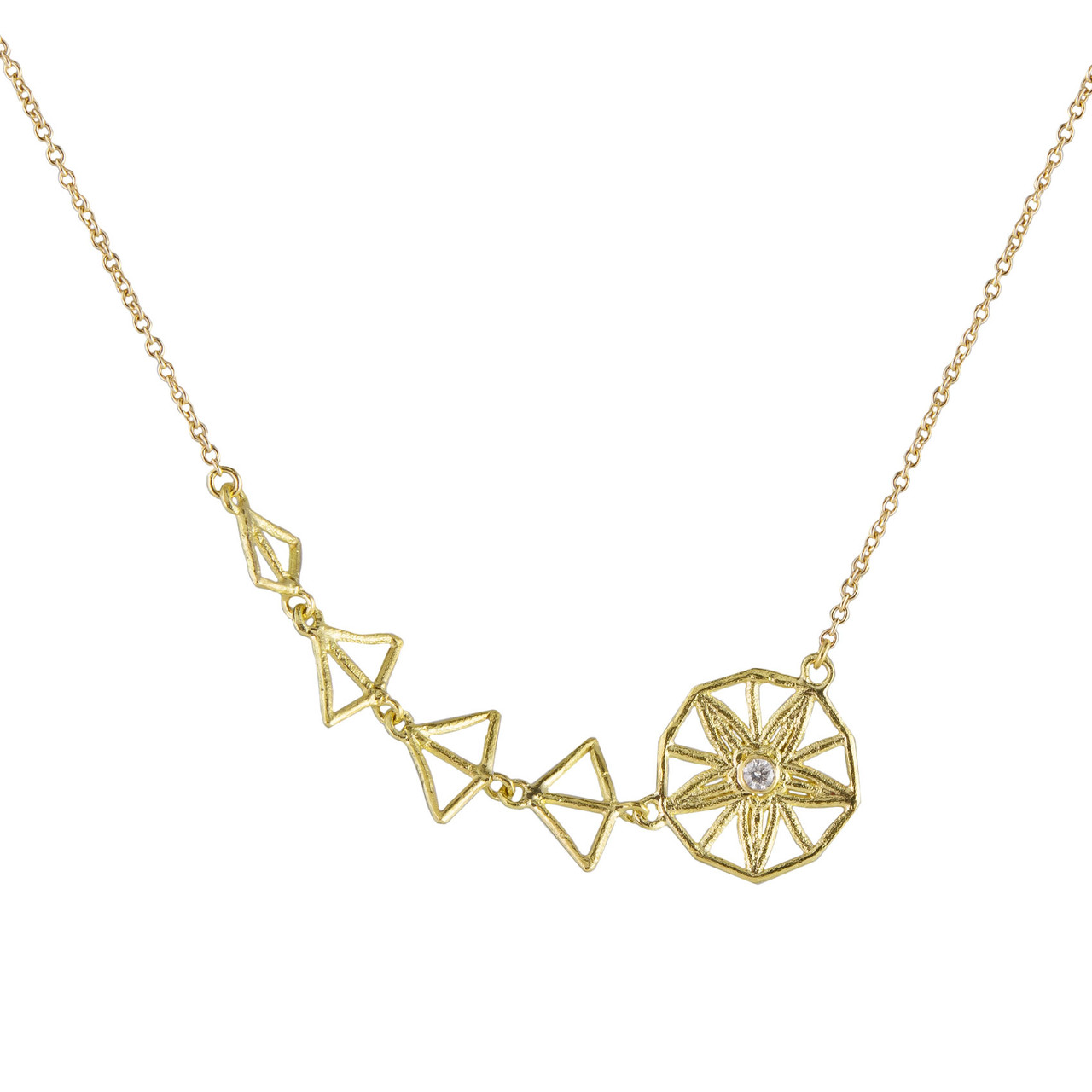 Shooting Star Necklace In 14 Kt Yellow Gold Vermeil On Sterling Silver |  LMJ | Wolf & Badger